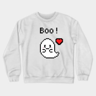 Lovely ghost pixel art Crewneck Sweatshirt